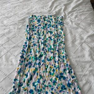 Multi-Coloured Print Women's Midi Skirt